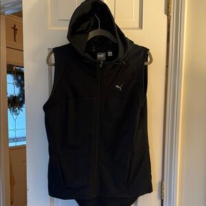 Puma Black Sleeveless Hoodie